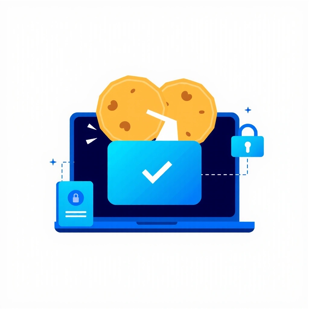 Cookie policy and tracking illustration