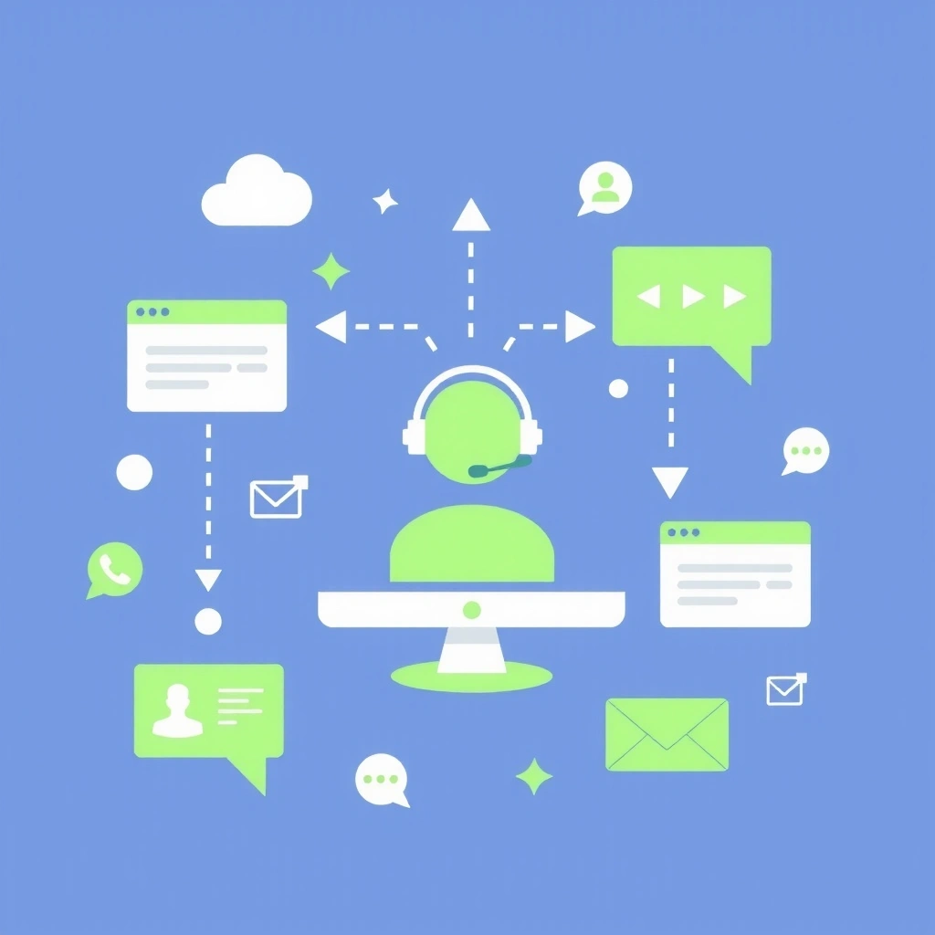 Customer support and contact illustration